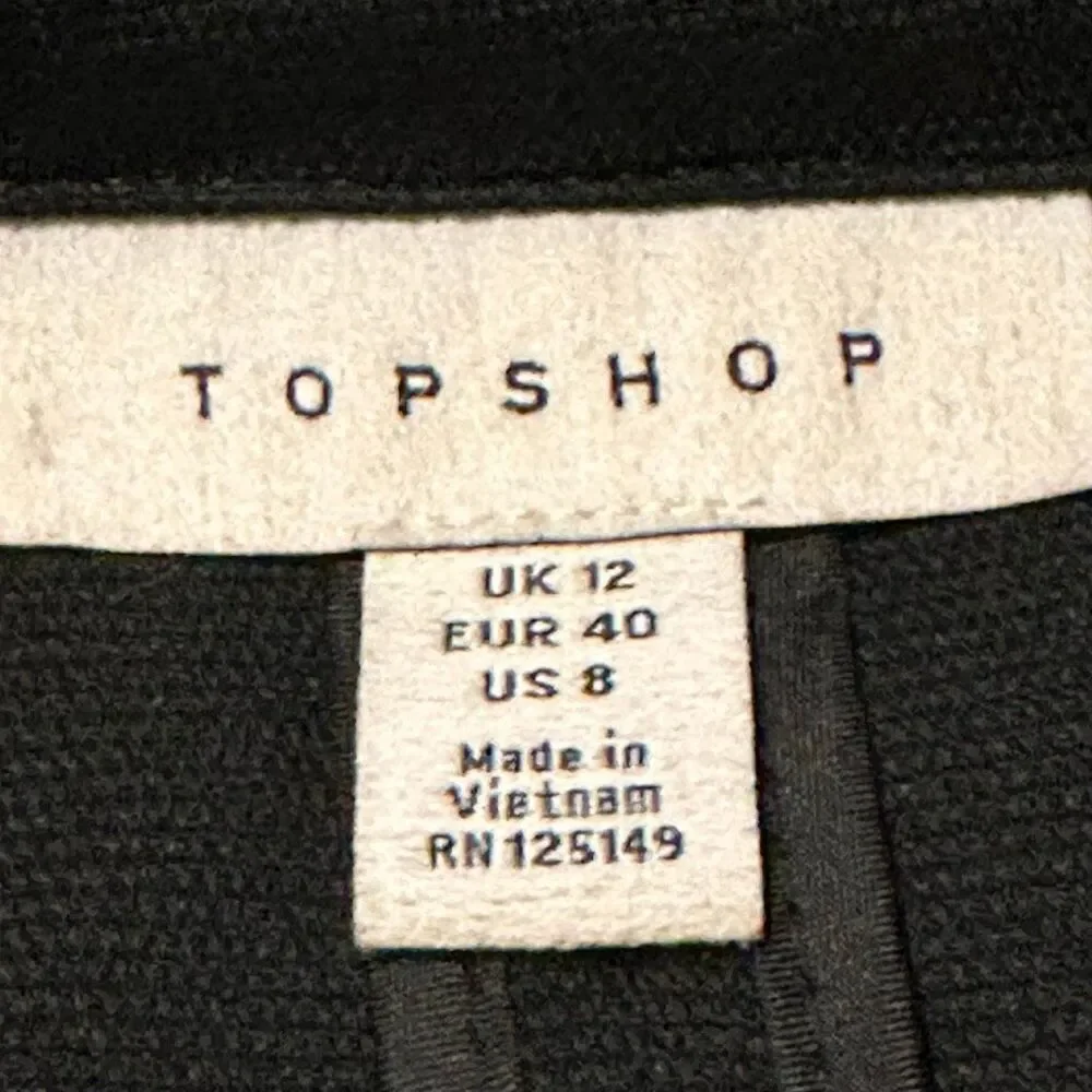 Top Shop Blazer Black | Women Size 8 - Picture 3 of 10